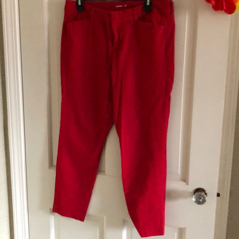 Red pixie ankle pants